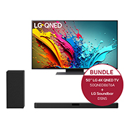 LG 50 Zoll LG QNED86 4K Smart TV + 2.1 Soundbar mit 400 Watt, 50QNED86T6A.DSN5