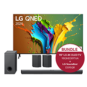 LG 98 Zoll 4K LG QNED Smart TV QNED89 + 9.1.5 Dolby Atmos® Soundbar mit 810 Watt | kabelloser Subwoofer | 3-Way-Upfiring-Rücklautsprecher, 98QNED89T6A.DS95QR