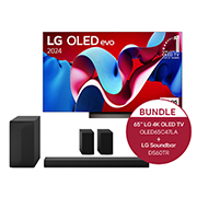 LG 65 Zoll LG OLED evo C4 4K Smart TV + 5.1 Soundbar DS60TR mit 440 Watt , OLED65C47LA.DS60TR