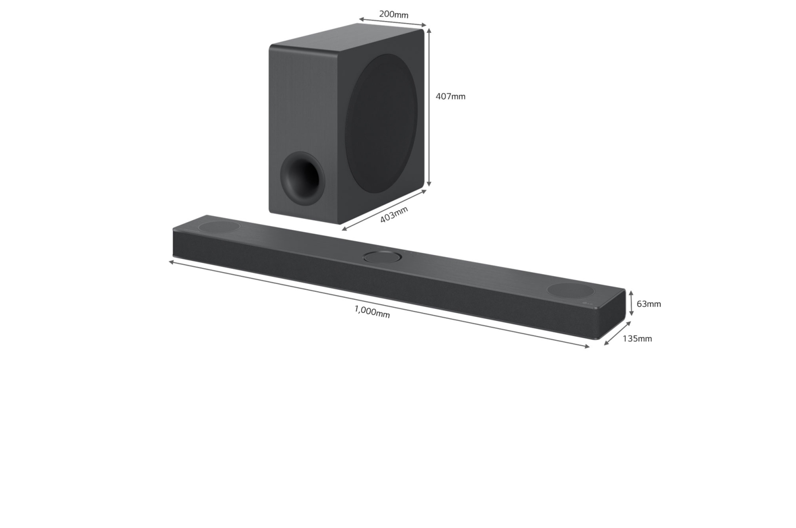 LG 3.1.3 Dolby Atmos® Soundbar mit 480 Watt | kabelloser Subwoofer, DS80QY