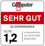 Computer Bild Testurteil sehr gut LG OLED65G29LA