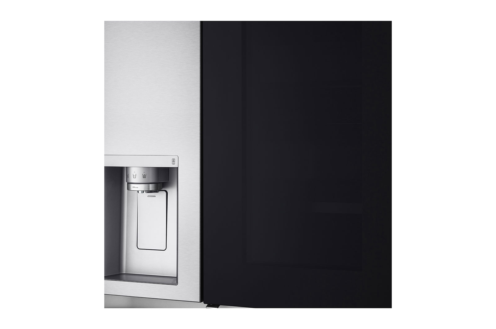 LG Side-by-Side Kühlschrank mit InstaView Door-in-Door® (E, 635L, 179cm hoch) mit Eis-, Crushed Ice- und Wasserspender & internem Wassertank | GSXV91BSAE , GSXV91BSAE