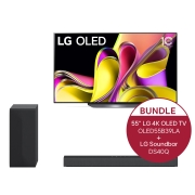 LG 55'' LG 4K OLED TV B3 & 2.1 Soundbar mit 300 Watt | kabelloser Subwoofer, OLED55B39LA.DS40Q