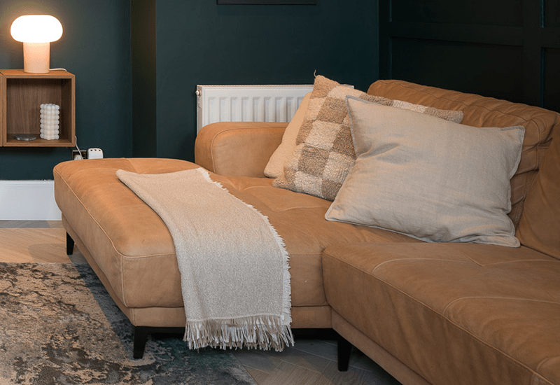 Living Room Decorated with Various Fabrics