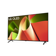 Leicht abgewinkelte Seitenansicht des LG OLED TV B4