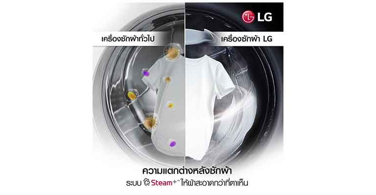 ฟังก์ชัน Steam™ ในเครื่องซักผ้า LG 