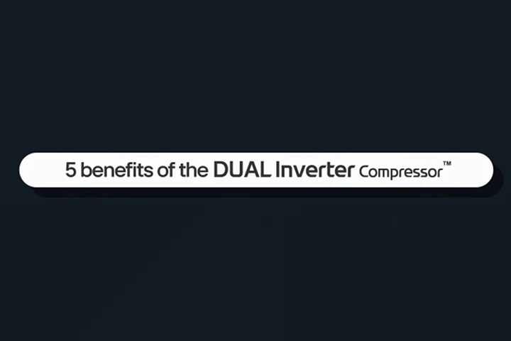 เป็นวิดีโอที่ประกอบด้วยข้อดี 5 ประการของคอมเพรสเซอร์แบบอินเวอร์เตอร์คู่