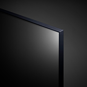 Close-up of the top edge of LG NanoCell TV, NANO81