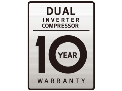 โลโก้ DUAL Inverter รับประกัน 10 ปี