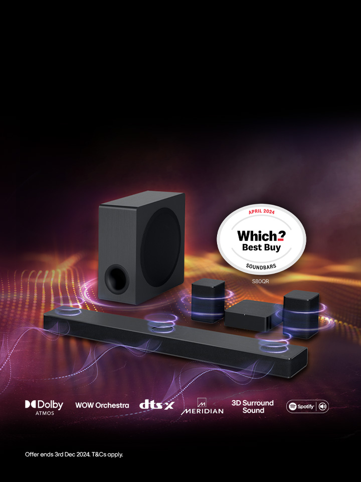 LG Soundbar and a Which? Award in the corner