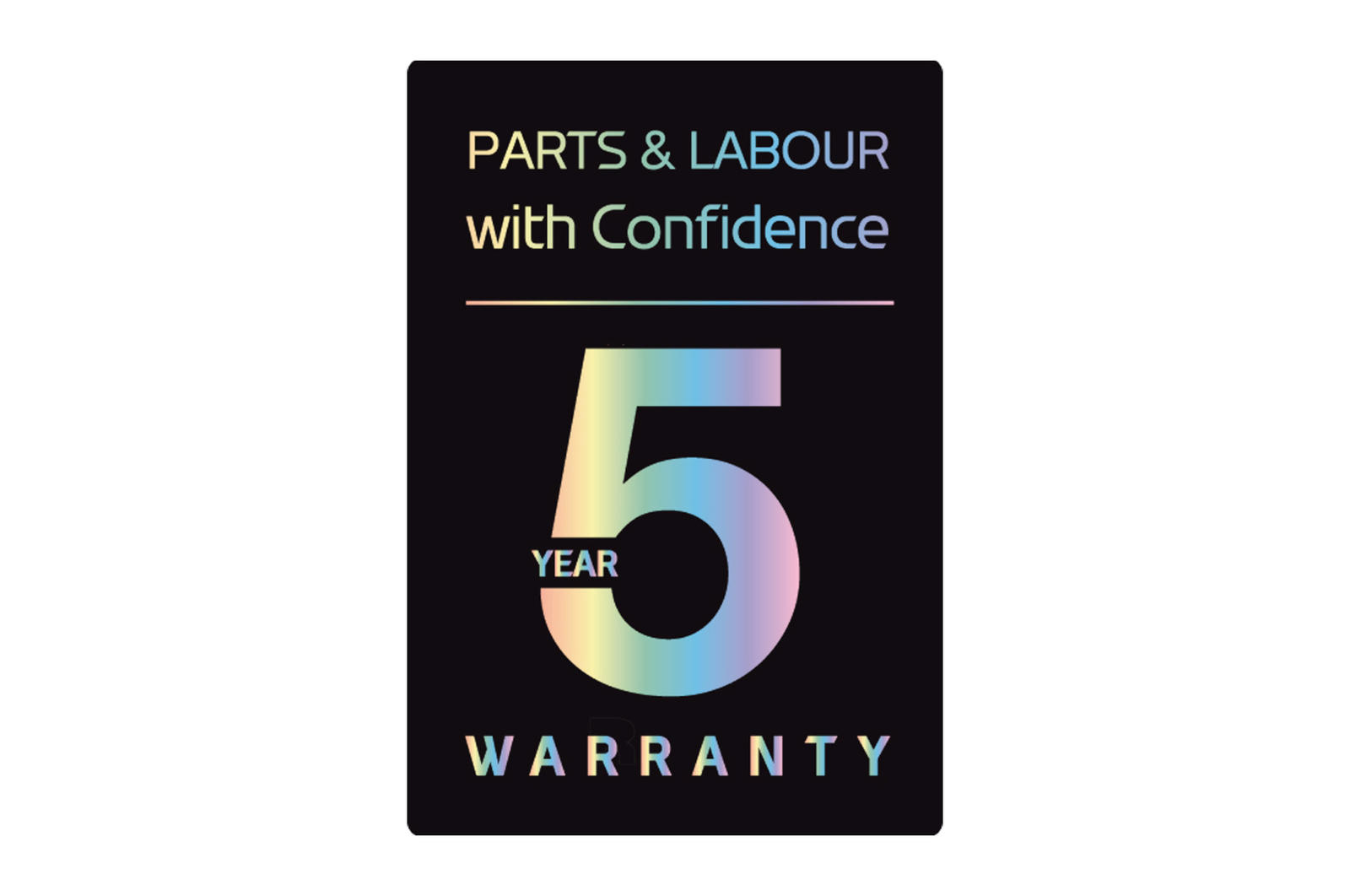 5 year warranty