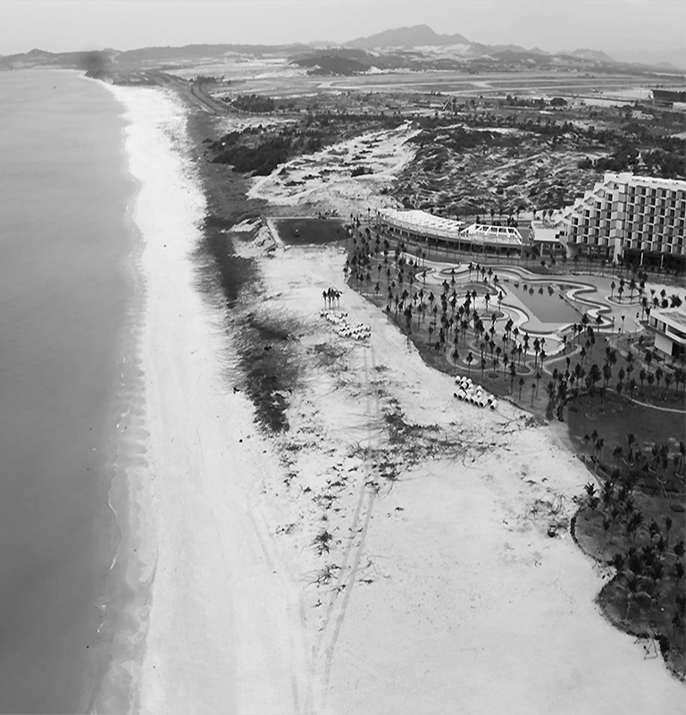 Beach in front of the resort