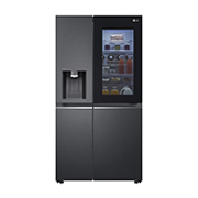 LG InstaView Door-in-Door | American Style Fridge Freezer | 635L | WiFi Connected | Matte Black, GSXV91MCAE