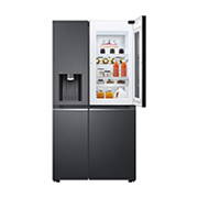 LG InstaView Door-in-Door | American Style Fridge Freezer | 635L | WiFi Connected | Matte Black, GSXV91MCAE