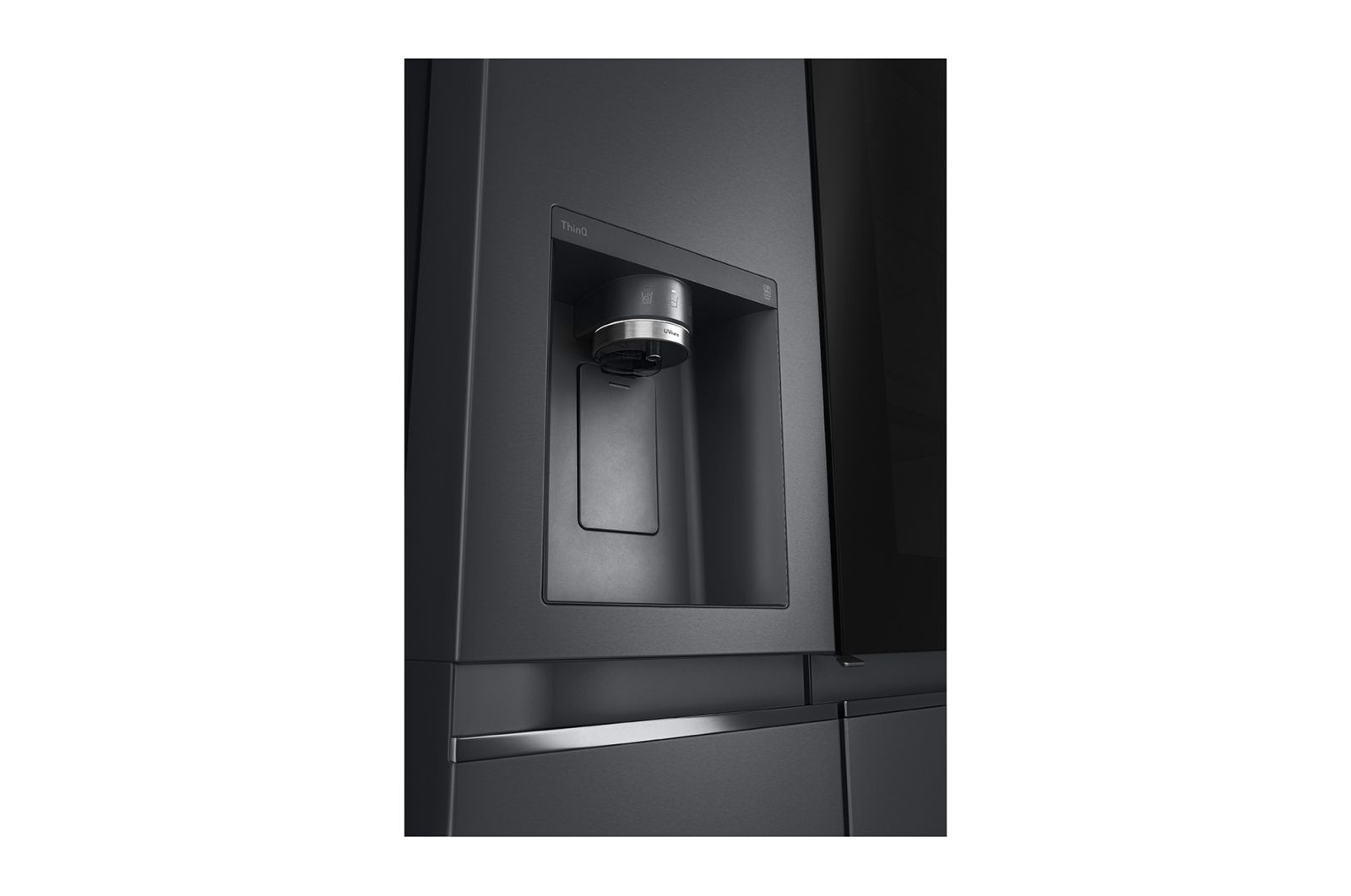 LG InstaView Door-in-Door | American Style Fridge Freezer | 635L | WiFi Connected | Matte Black, GSXV91MCAE